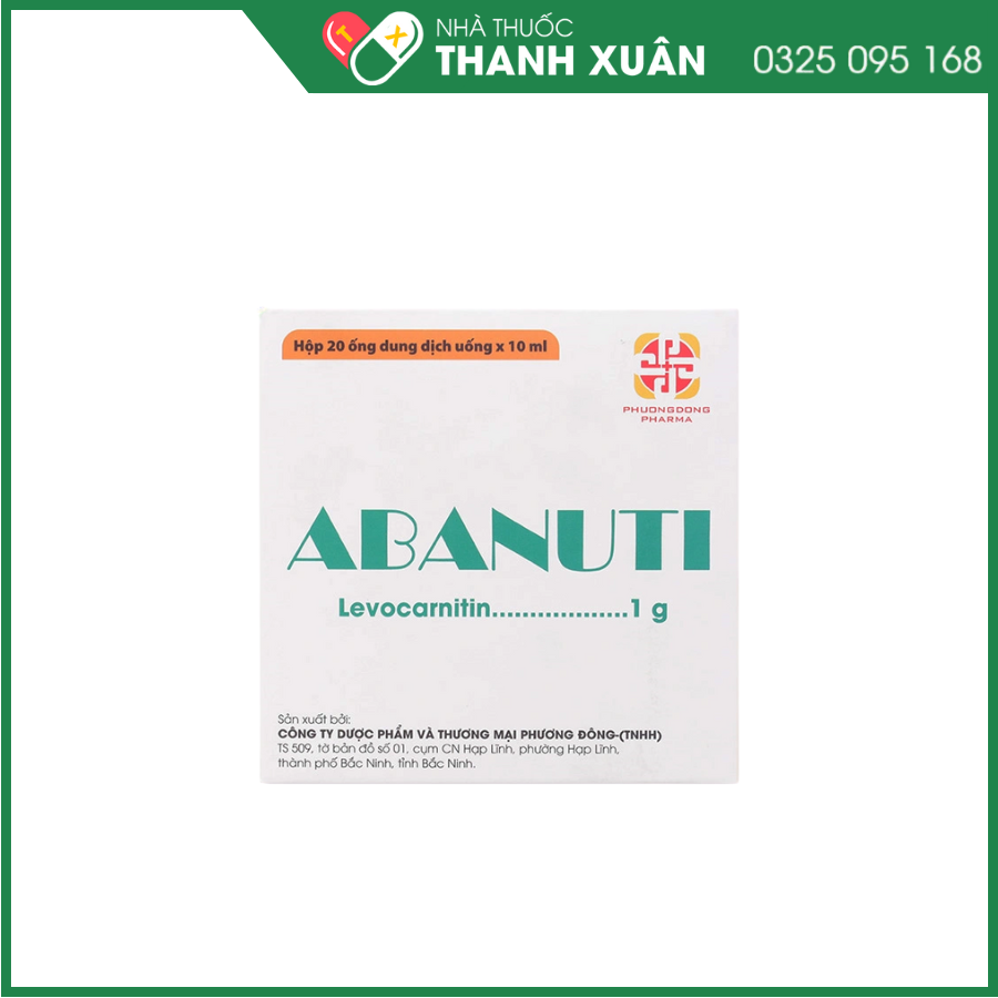 Abanuti 1g trị thiếu hụt carnitine nguyên phát và thứ phát